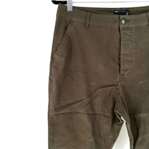 ASOS DESIGN Men's Tapered Chinos in Dark Khaki - W33 x L30 - Picture 3 of 7